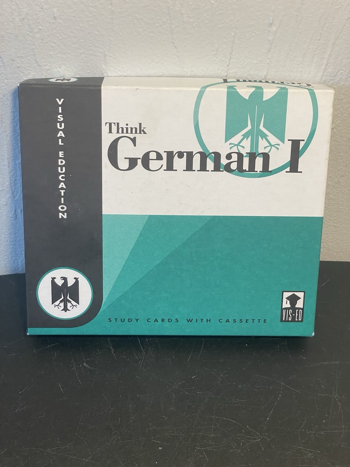 Vintage Vis-Ed -German Level 1 Language Vocabulary Cards And Cassette Combo