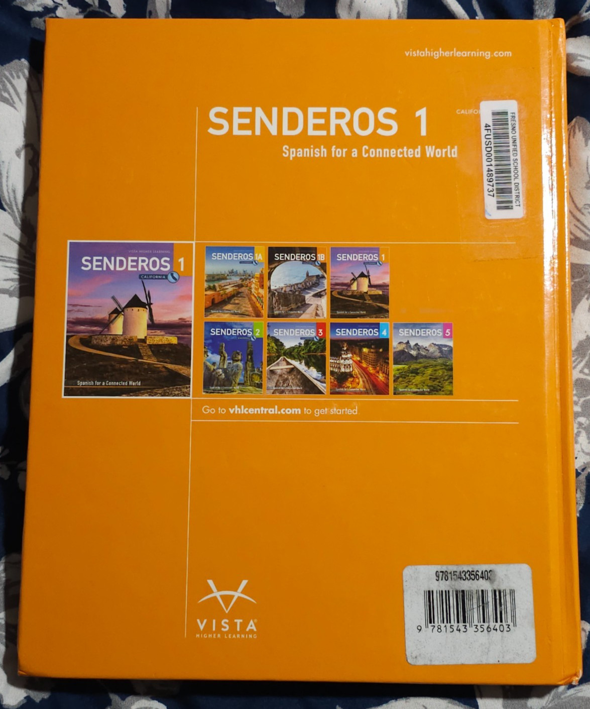 Senderos 1 Spanish for a Connected World BOOK ONLY Hardcover Homeschool Language