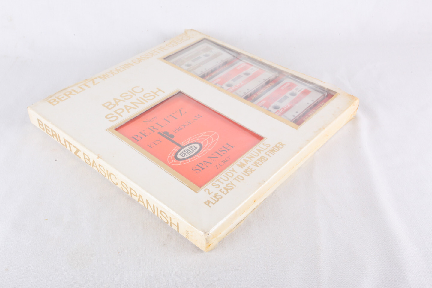 NOS Basic Spanish, Berlitz Modern Cassette Course, Sealed, 1960