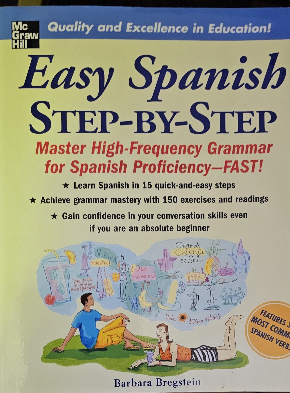 Easy Spanish Step-By-Step by Barbara Bregstein (2005, Perfect)