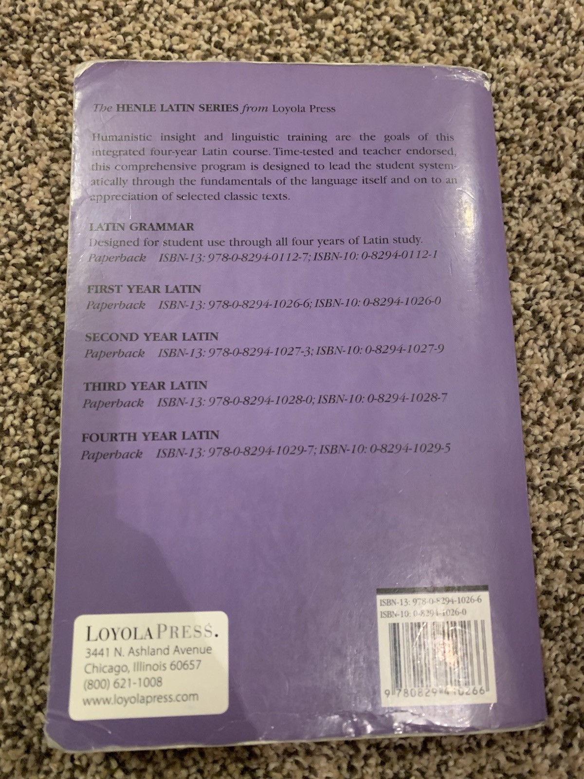 Henle Latin Ser.: First Year Latin by Robert J. Henle (1958, Trade Paperback)