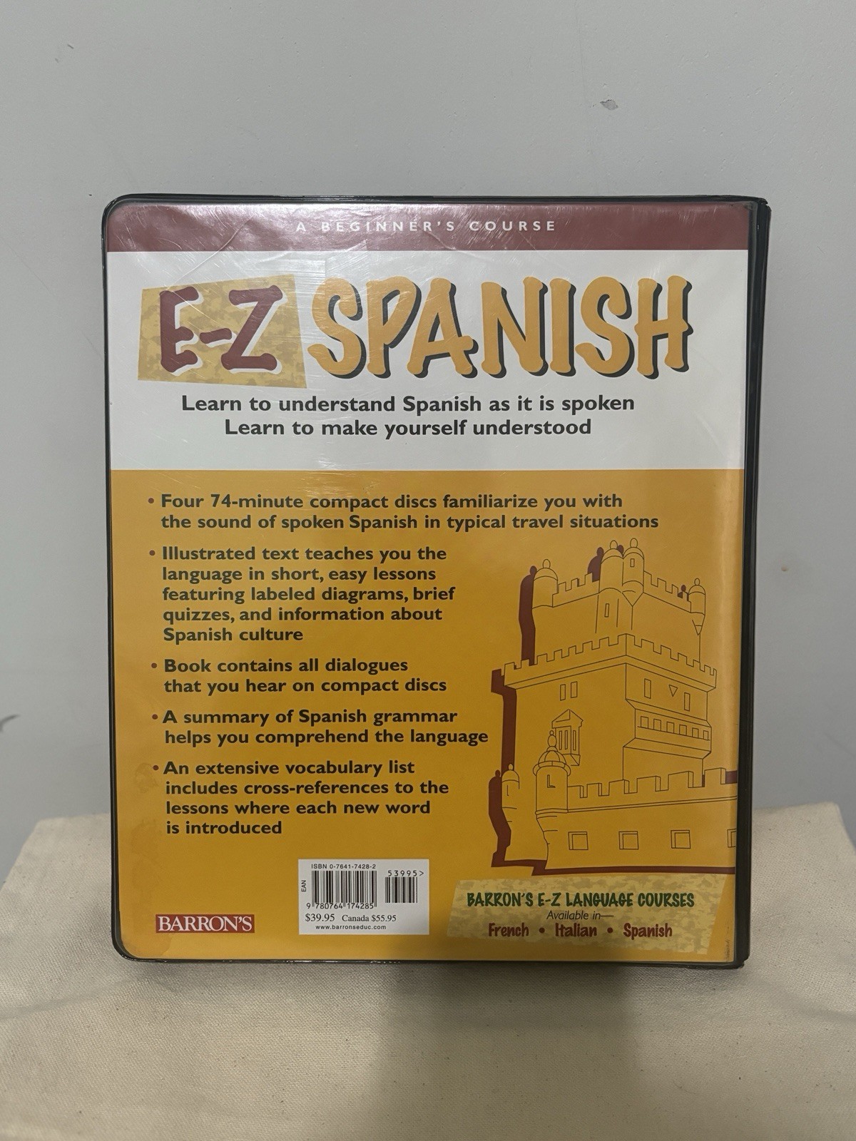 Barron’s E-Z Spanish Beginner’s Course Illustrated Book & 4 Audio CDs