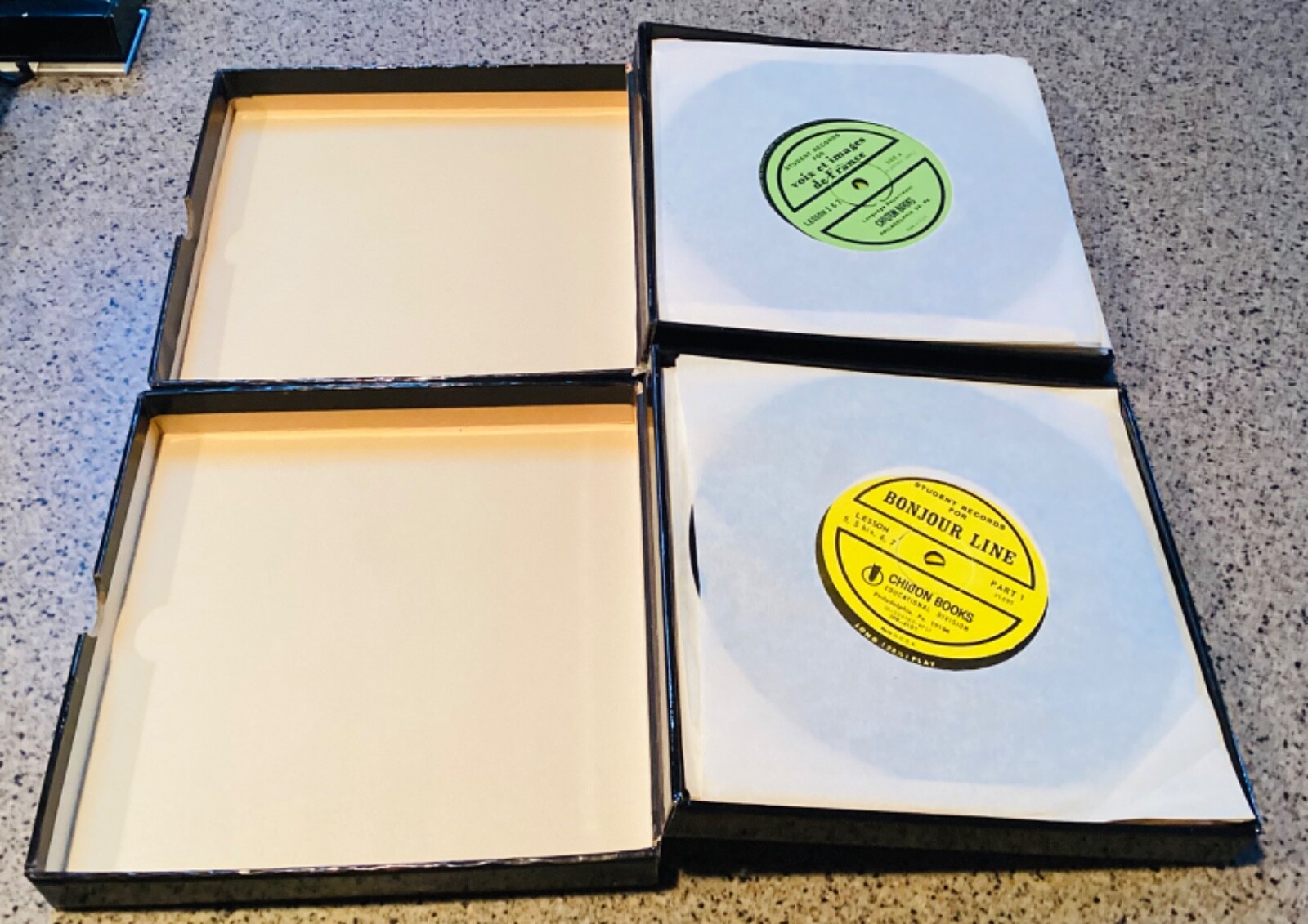 Voix et Images de France & Bonjour Line Student French Records Lesson Free Ship!