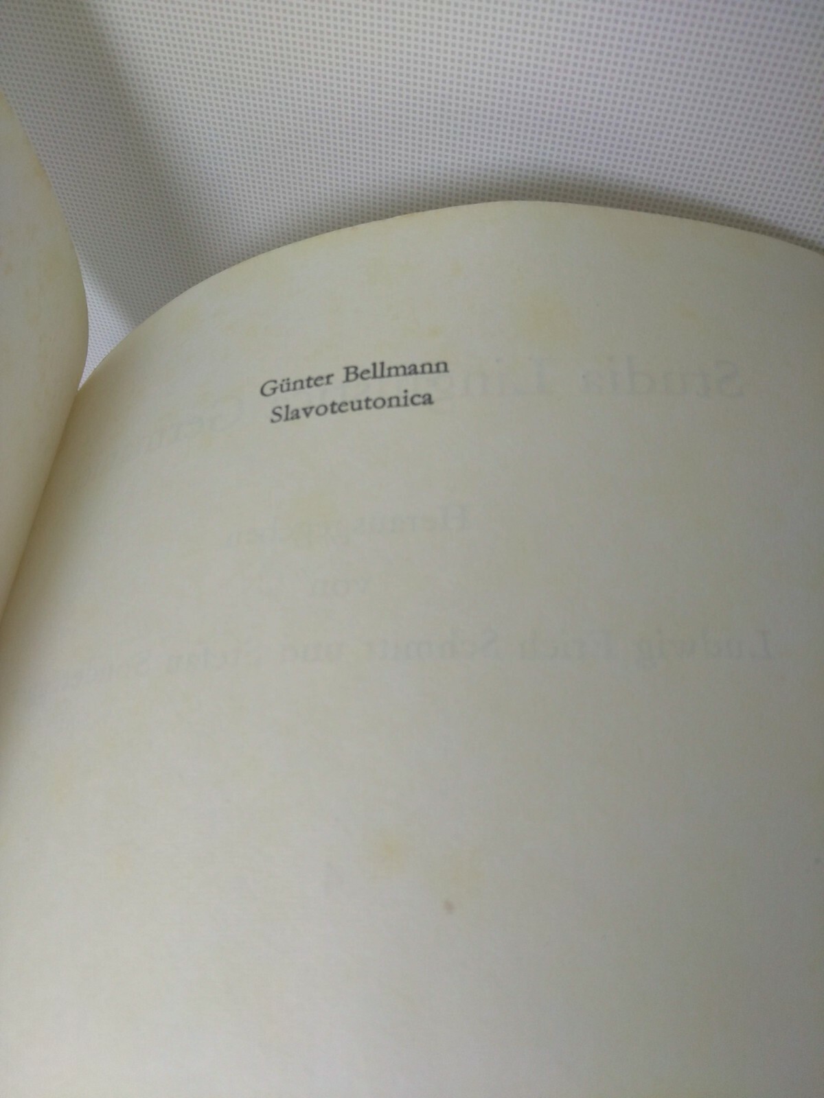 Slavoteutonica by Gunter Bellmann Signed Original Walter de Gruyter