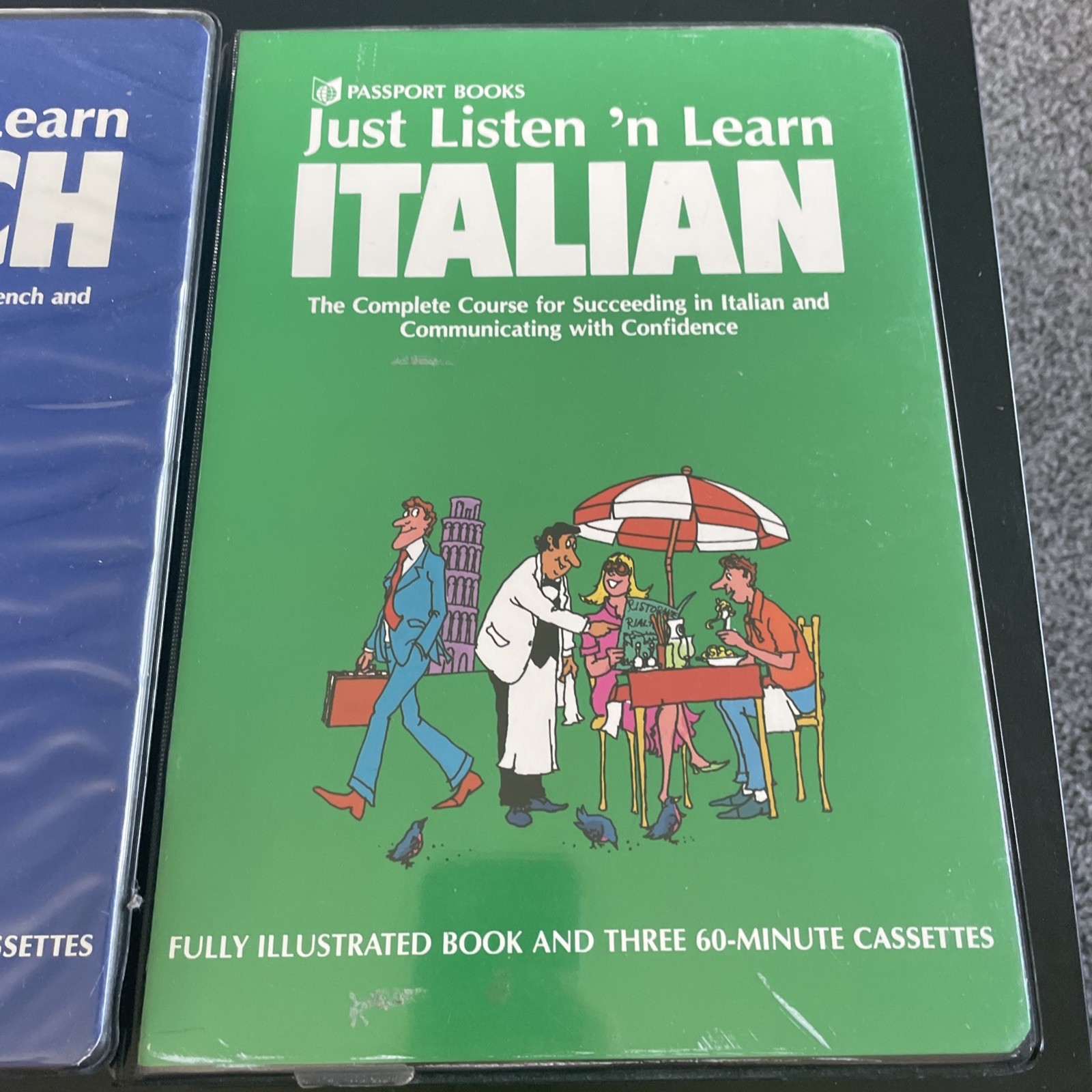 Just Listen ‘n Learn FRENCH & ITALIAN Basic Course Book and 3 Cassettes Each