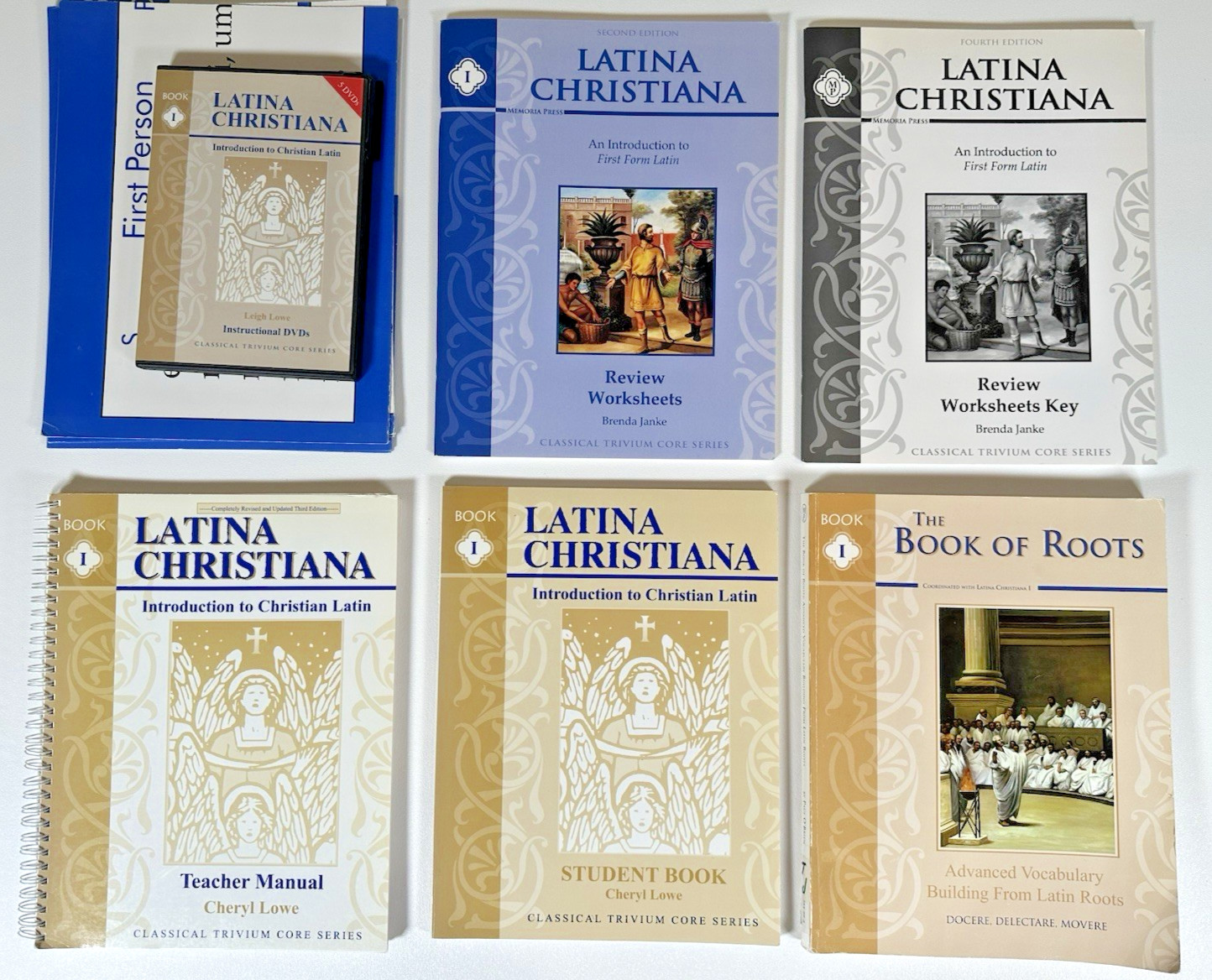 Latina Christiana I Complete Curriculum Set Teacher Student DVD’s Book of Roots