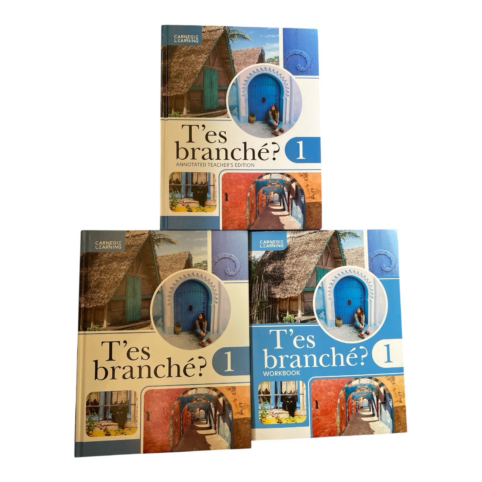 T’es branché? 1 French 3rd Ed Student Workbook Teacher Edition Bundle VG