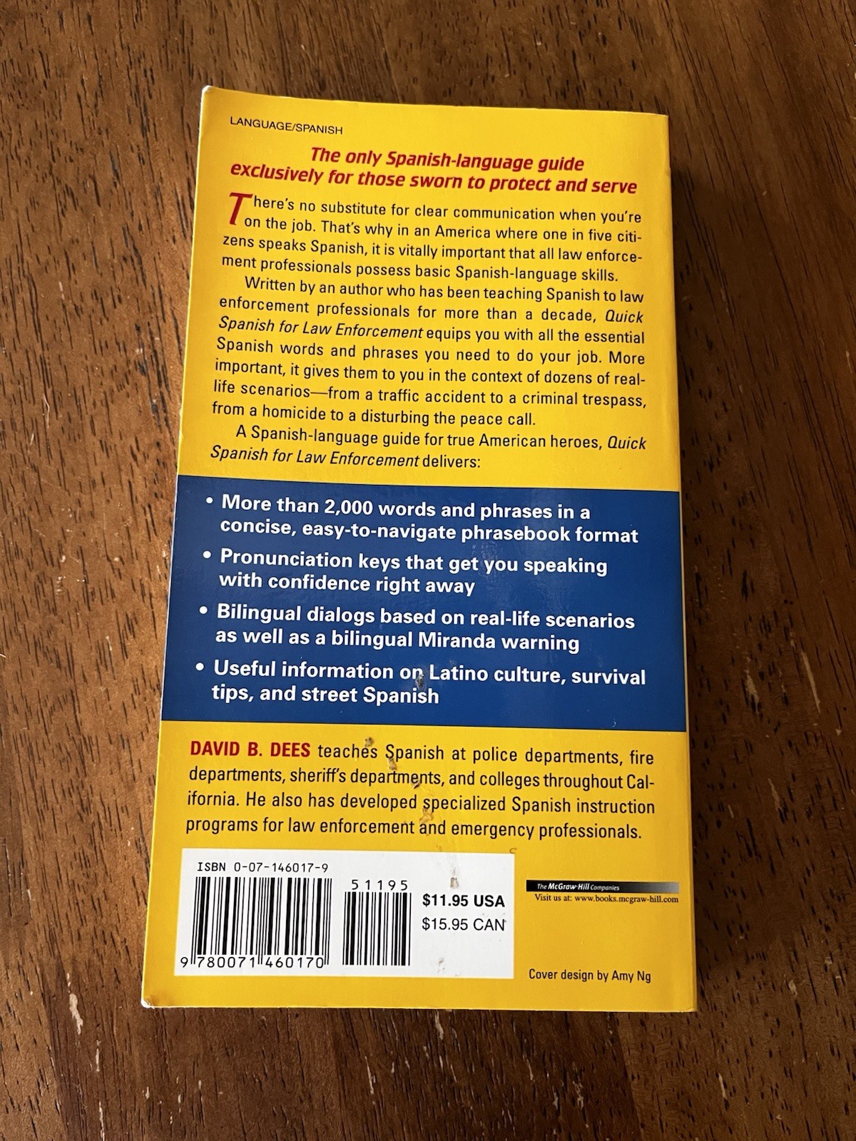 Quick Spanish for Law Enforcement Phrase Book by David B. Dees, McGraw-Hill