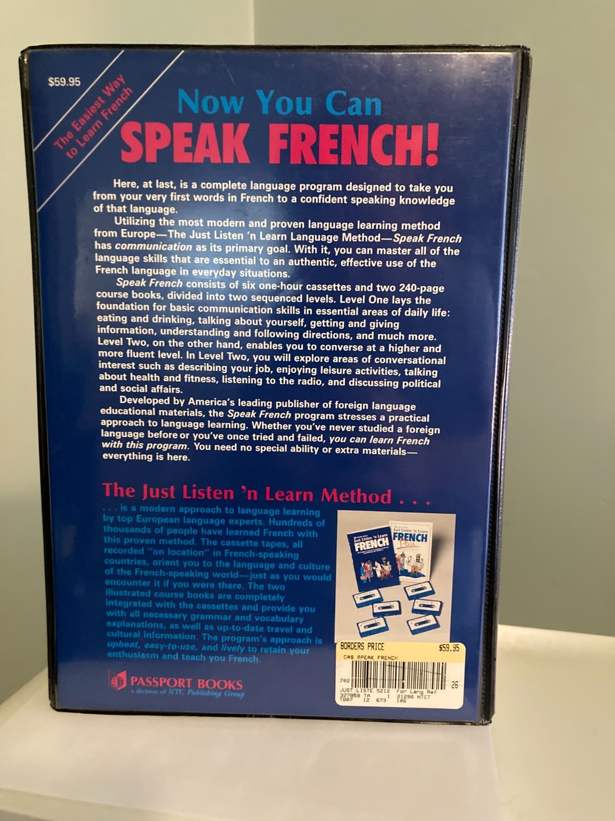 Passport Books Just Listen n Learn FRENCH Course Set – Mostly Sealed Tapes