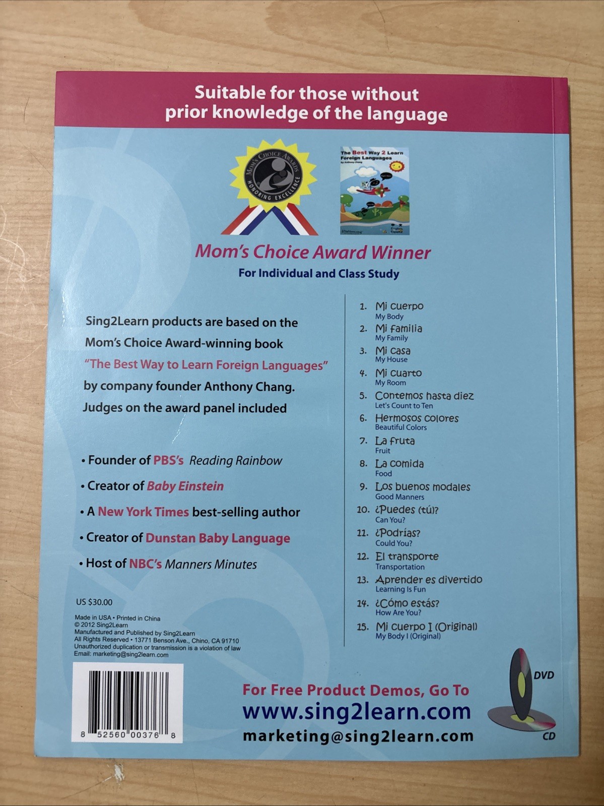 Lot 2 Sing2Learn Spanish A Beginner 2 Song Book CD DVD + Flashcards 1-150 2nd Ed