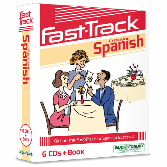 Fast-Track Spanish (6 CDs/Book) by Audio Forum – *NEW in BOX*