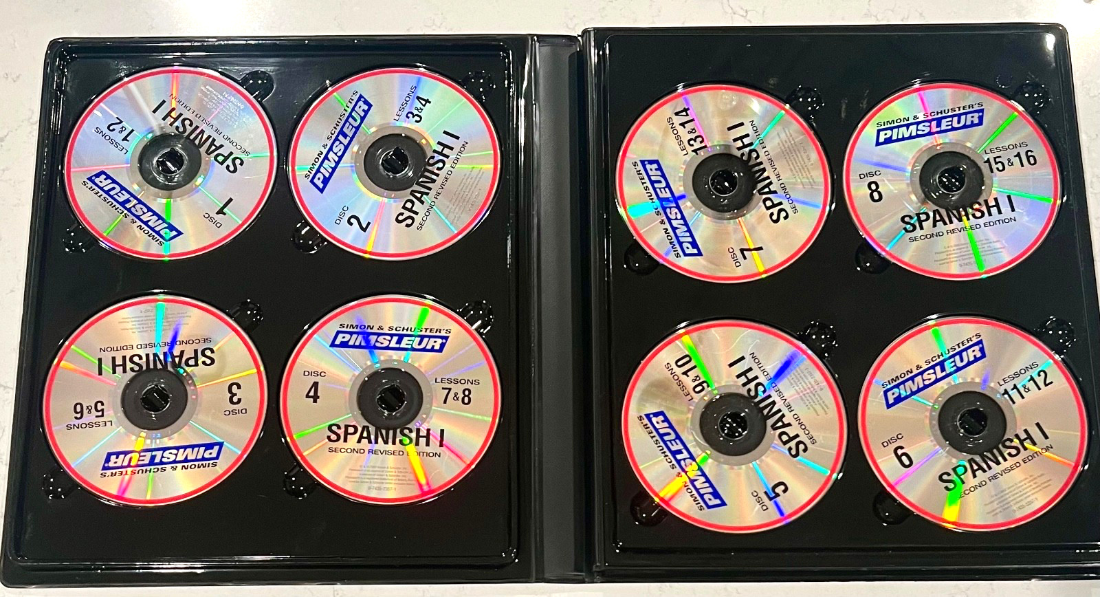Simon Schuster’s Pimsleur Spanish I Second Revised Edition 16 CD Set 30 Lessons