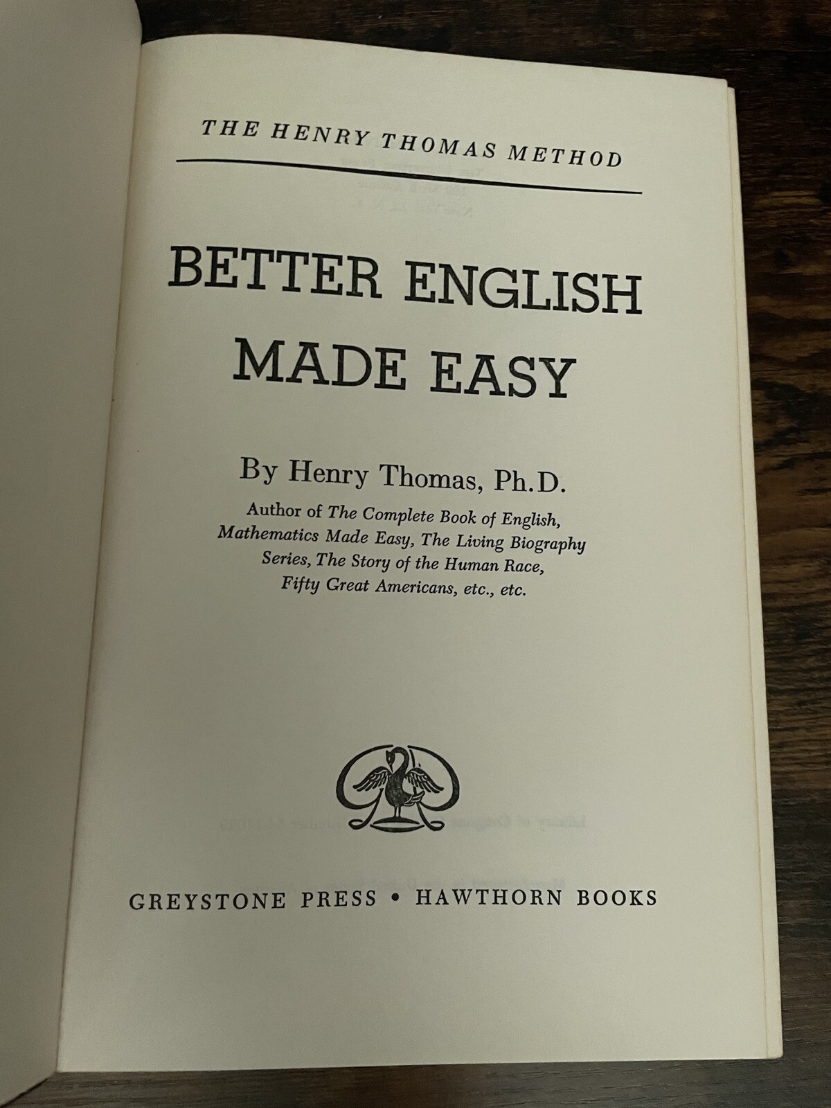 In 30 Days, Better English Made Easy [The Henry Thomas Method] 1954 hard cover