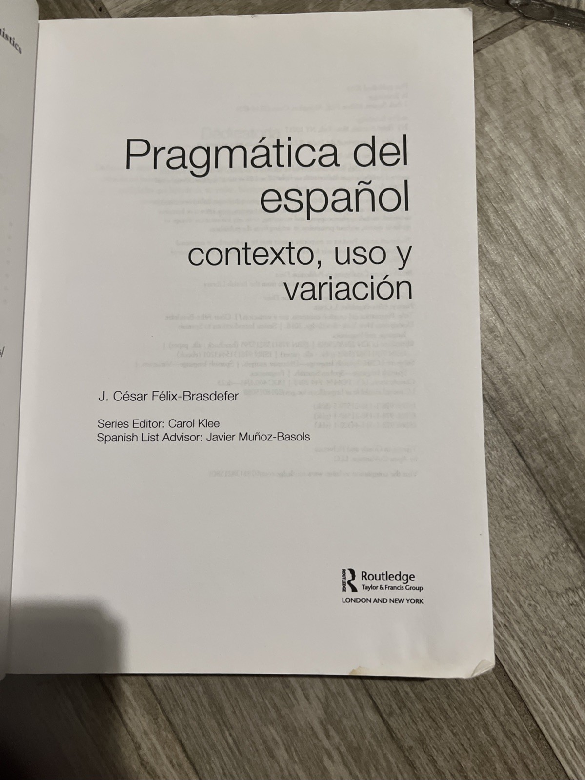 Pragmatica Del Espanol by Cesar Felix Brasdefer (2018, Trade Paperback)