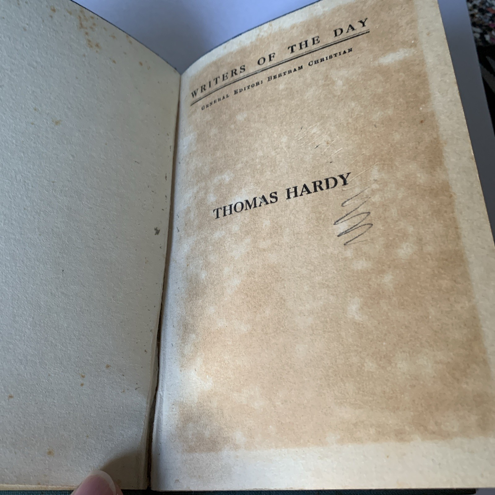 Writers of the day, Thomas Hardy by Harold Child 1916 First Edition Hardcover