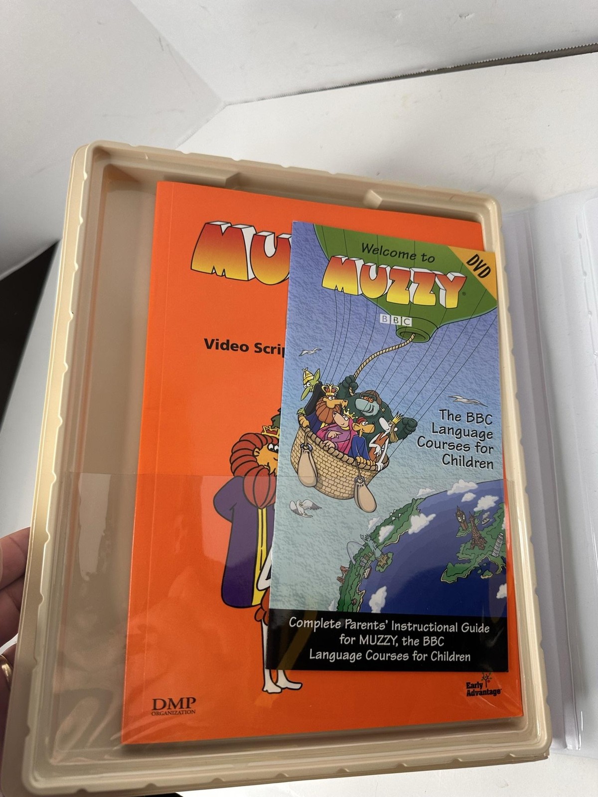 Muzzy BBC German Level I & II Early Advantage DVD CD Book Box Set W Plush Kids