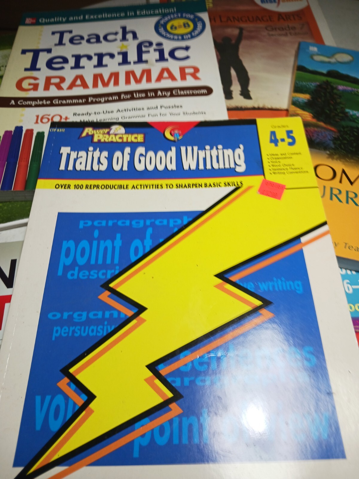 Lot of 10 Teaching Grammar Writing Middle School Activity Ideas Books Literature
