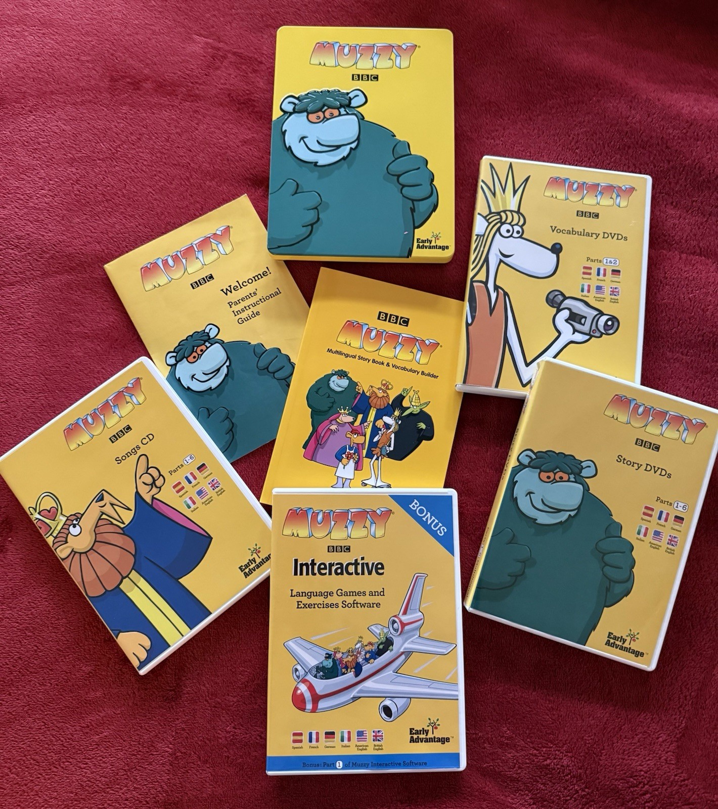 BBC MUZZY Early Level 1 Multilingual Language DVD/CD/CD-Rom Booklet Box Set