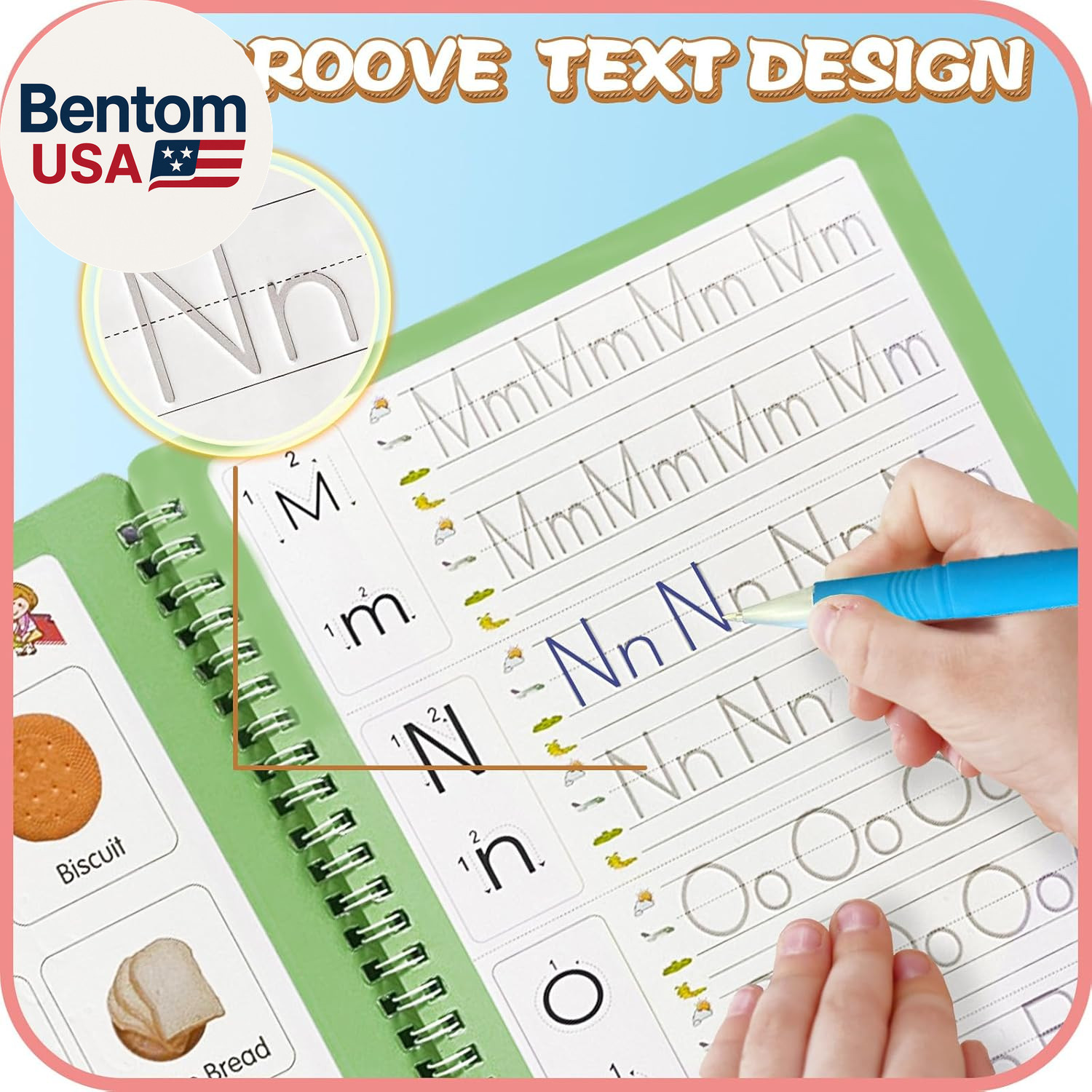 Magic Practice Copybook, Reusable Writing Practice Book, for Preschool Kids Age