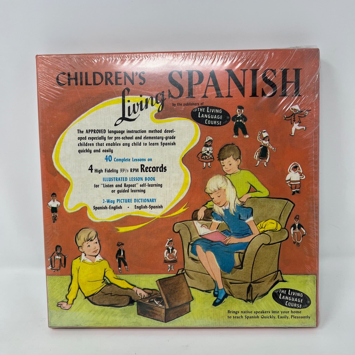 Children’s Living Spanish Language Course – 40 LESSONS / 4 LP RECORDS & BOOKS