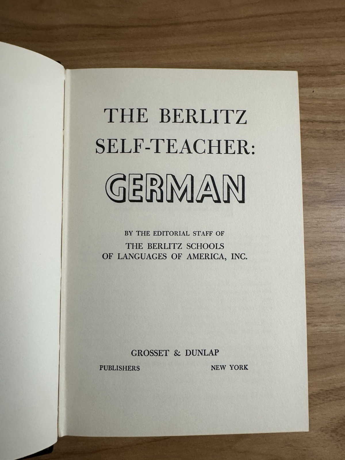 Berlitz Self-Teacher German (1971) Vintage Hardcover