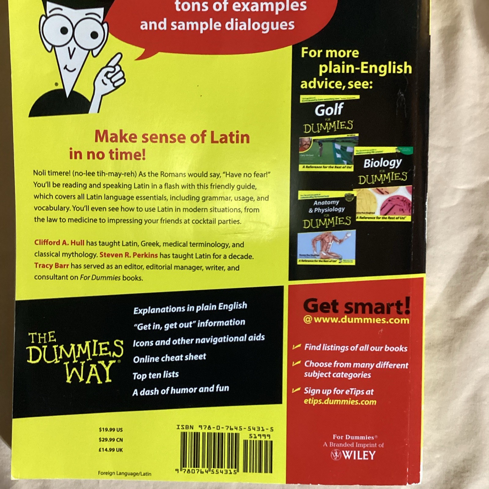 Wiley For Dummies Latin For Dummies PB Beginner 2006 Hull Perkins Barr