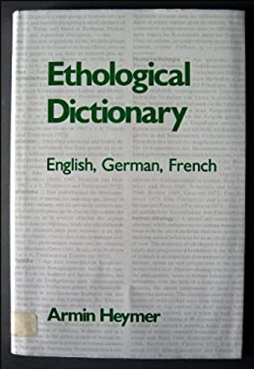 The Ethological Dictionary Library Binding Armin Heymer