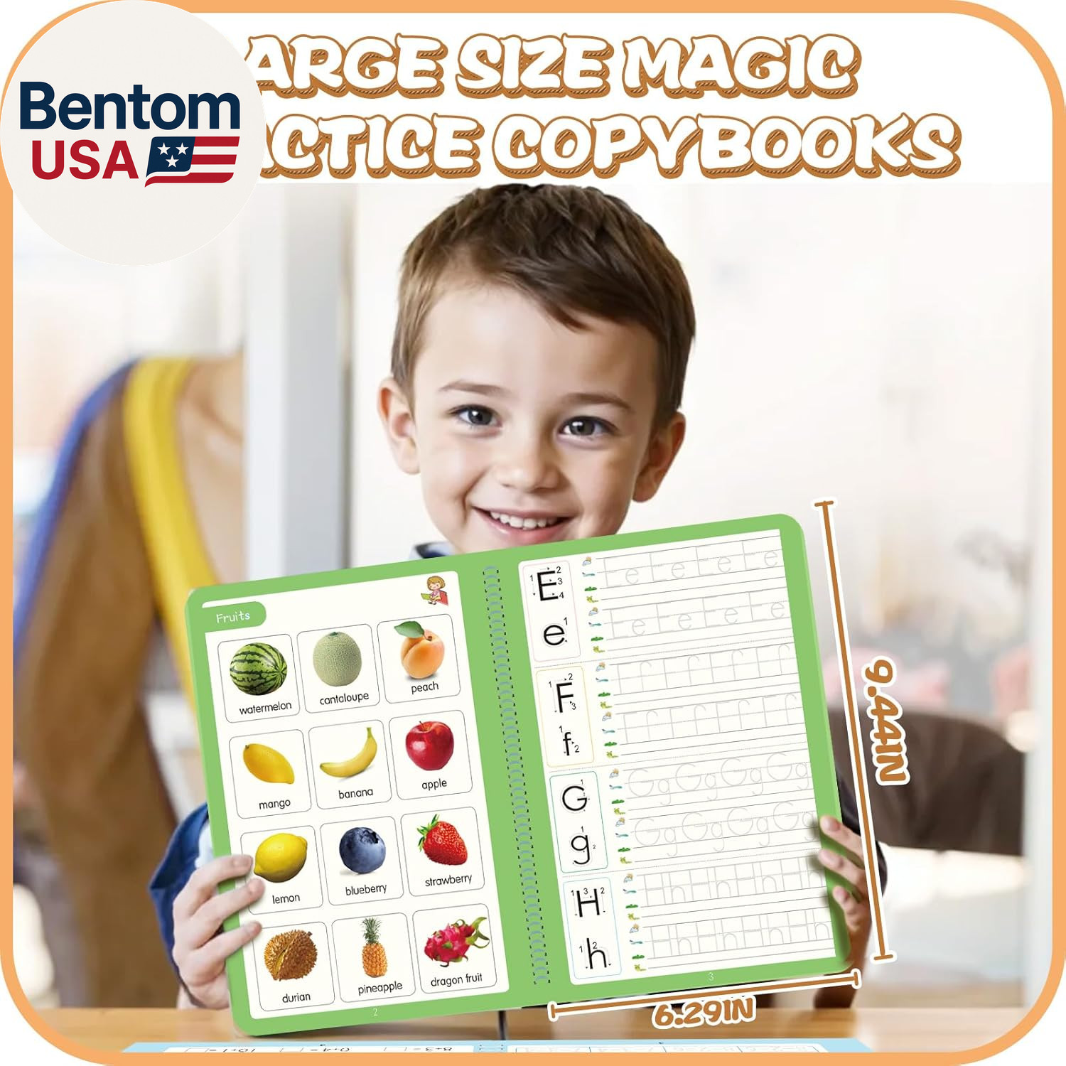 Magic Practice Copybook, Reusable Writing Practice Book, for Preschool Kids Age