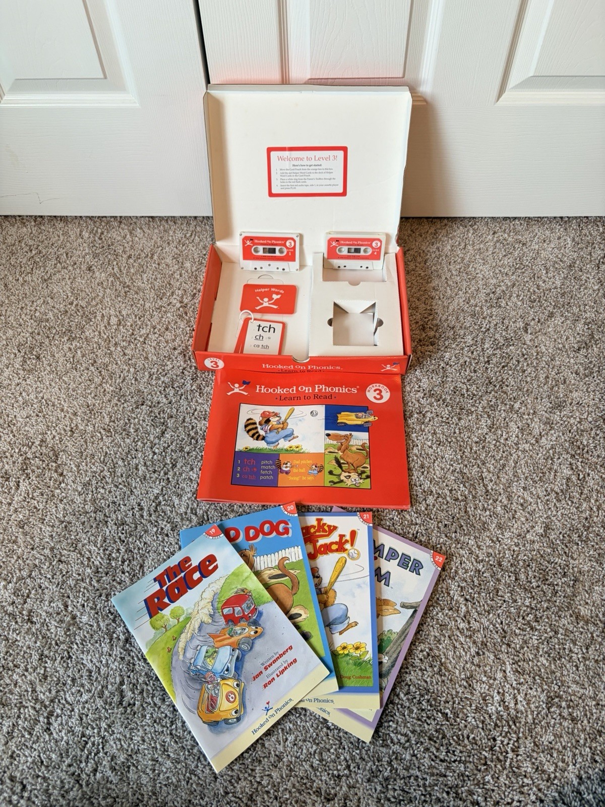 Hooked On Phonics COMPLETE SET Levels 1 – 5 Books Tapes Flashcards 1998