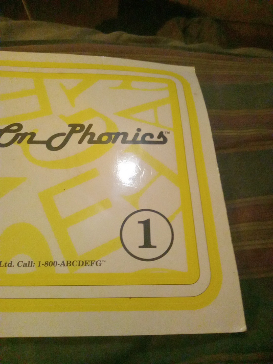 Hooked on Phonics Reading Review Book #1 Replacement 1992 From Classroom 6th Ed.