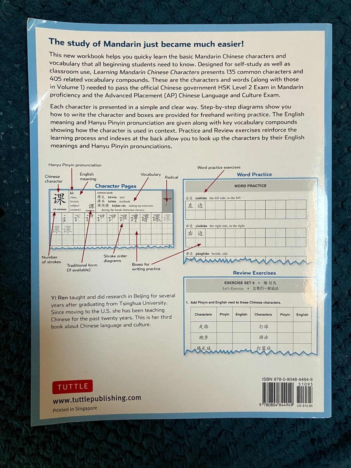 Learning Mandarin Chinese Characters Volume 2 Book – Tuttle Publishing By Yi Ren