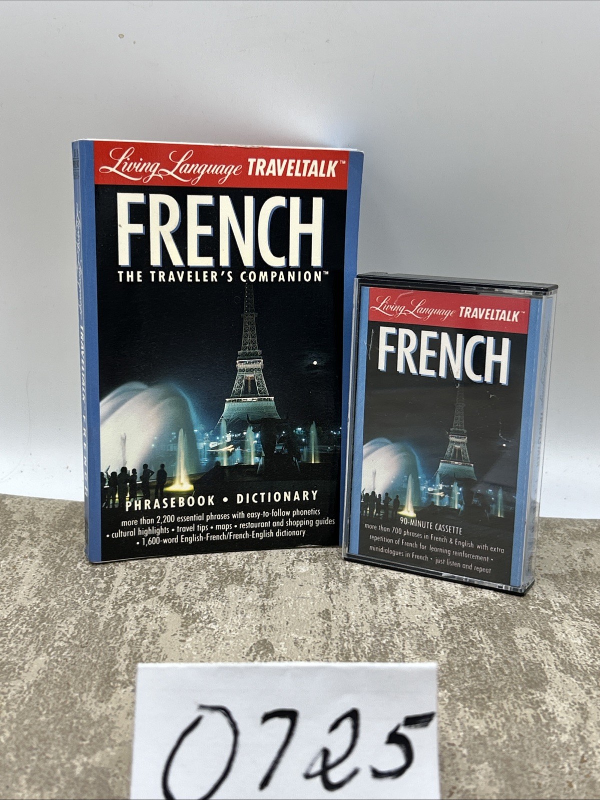 Fodor’s Living Language French Phrase book/Dictionary 1st Edition – W/ CASSETTE