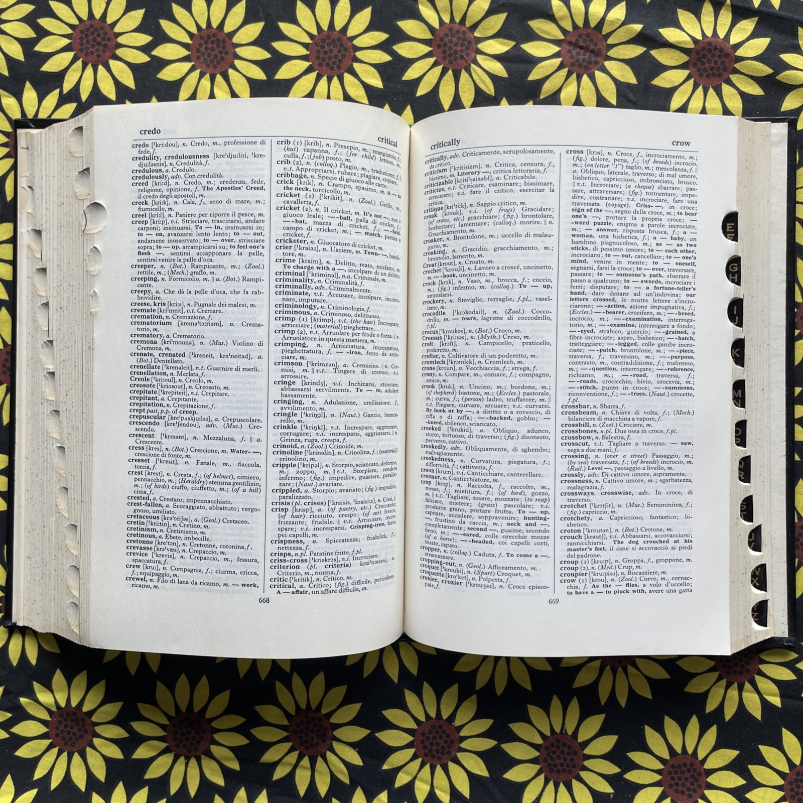 Cassell’s Italian Dictionary (Italian- English, E-I) (1967 VTG Funk Wagnalls HC)