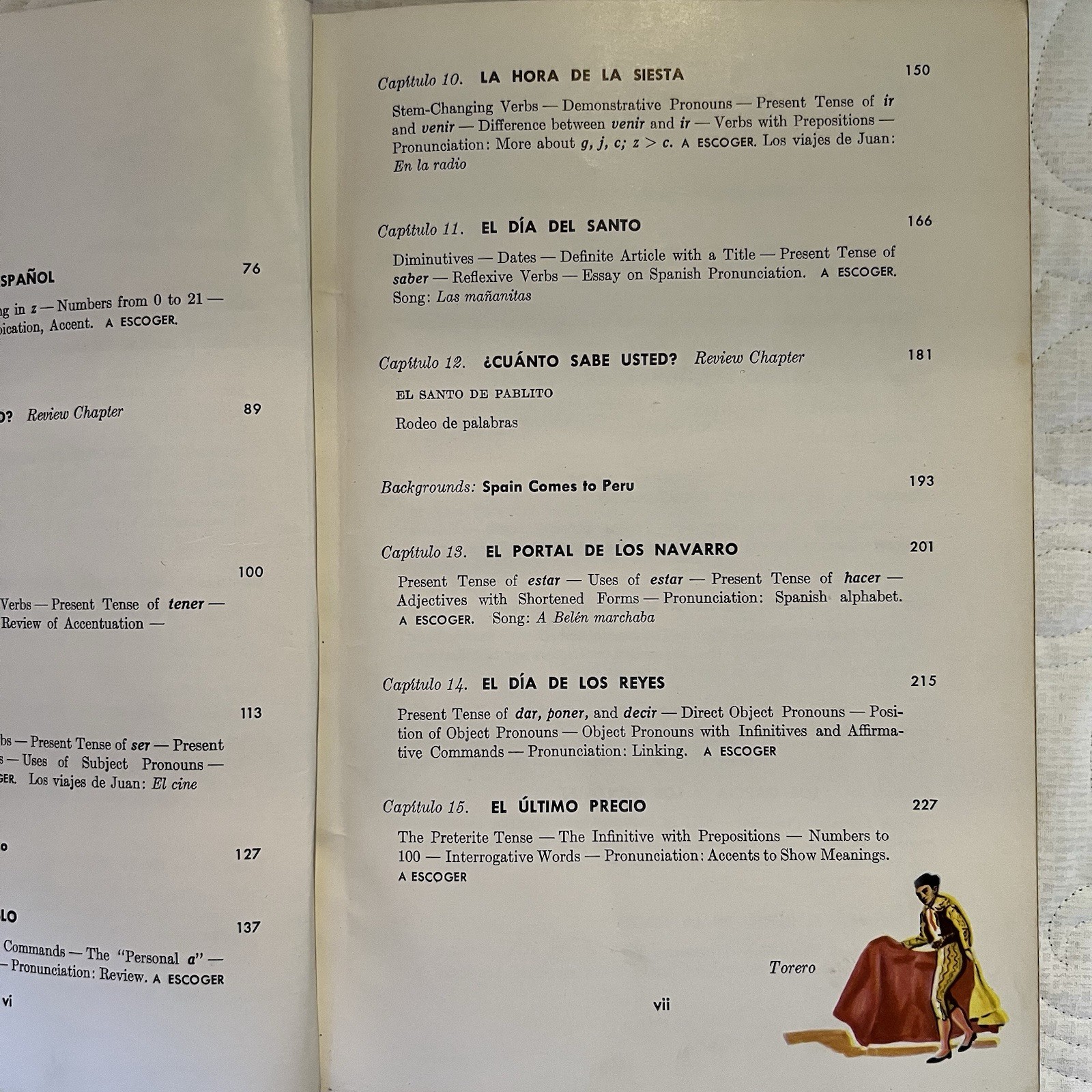 1958 El Camino Real Book 1 by Jarrett & McManus Hardcover Spanish Textbook