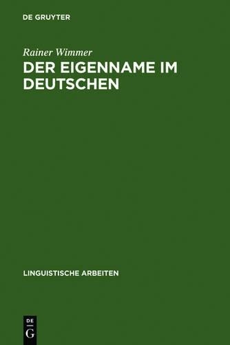 Rainer Wimmer Der Eigenname im Deutschen (Hardback)