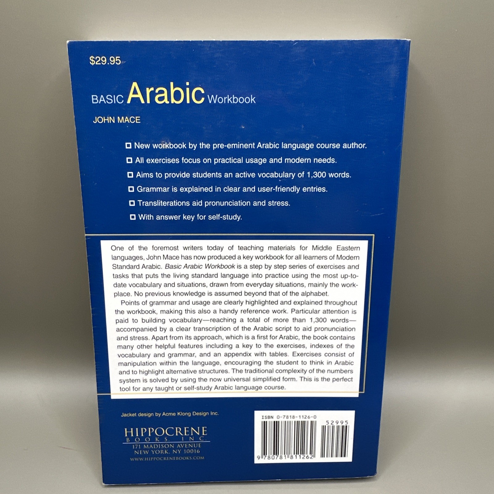 BASIC ARABIC WORKBOOK: FOR REVISION AND PRACTICE By John Mace PB Very Good