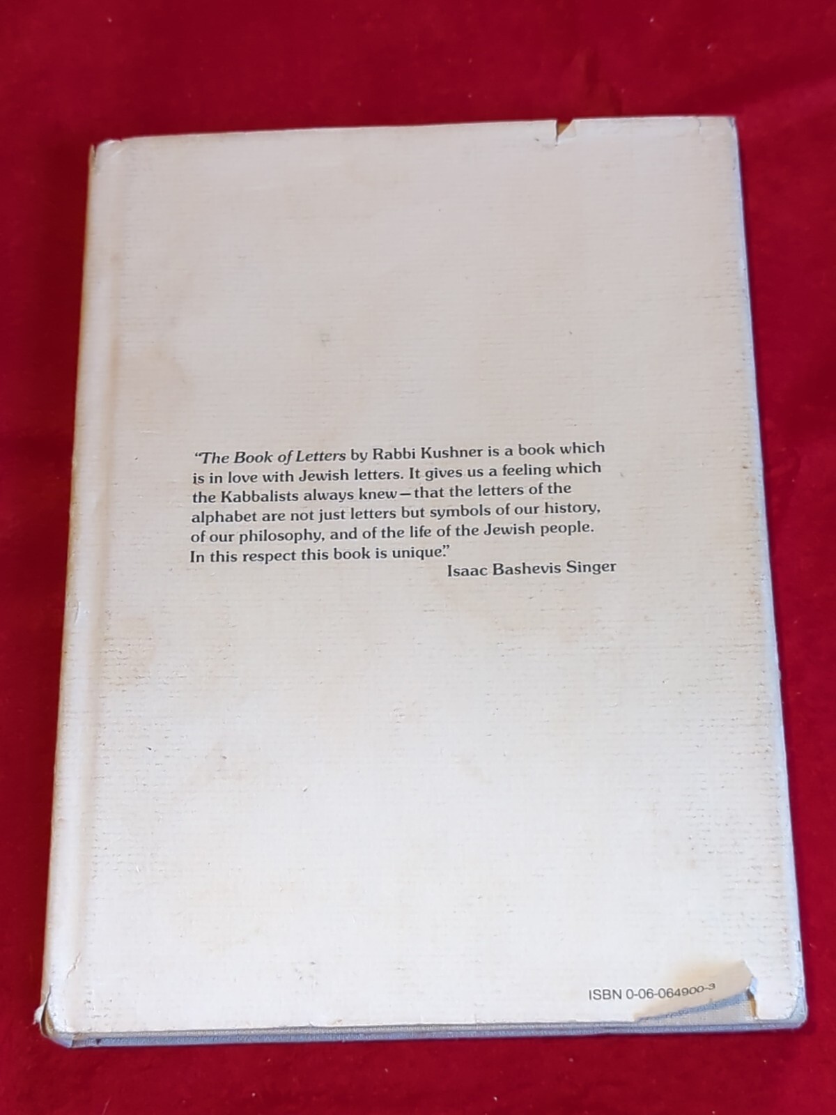 1975 First Edition THE BOOK OF LETTERS A Mystical Alef-bait Lawrence Kushner NM