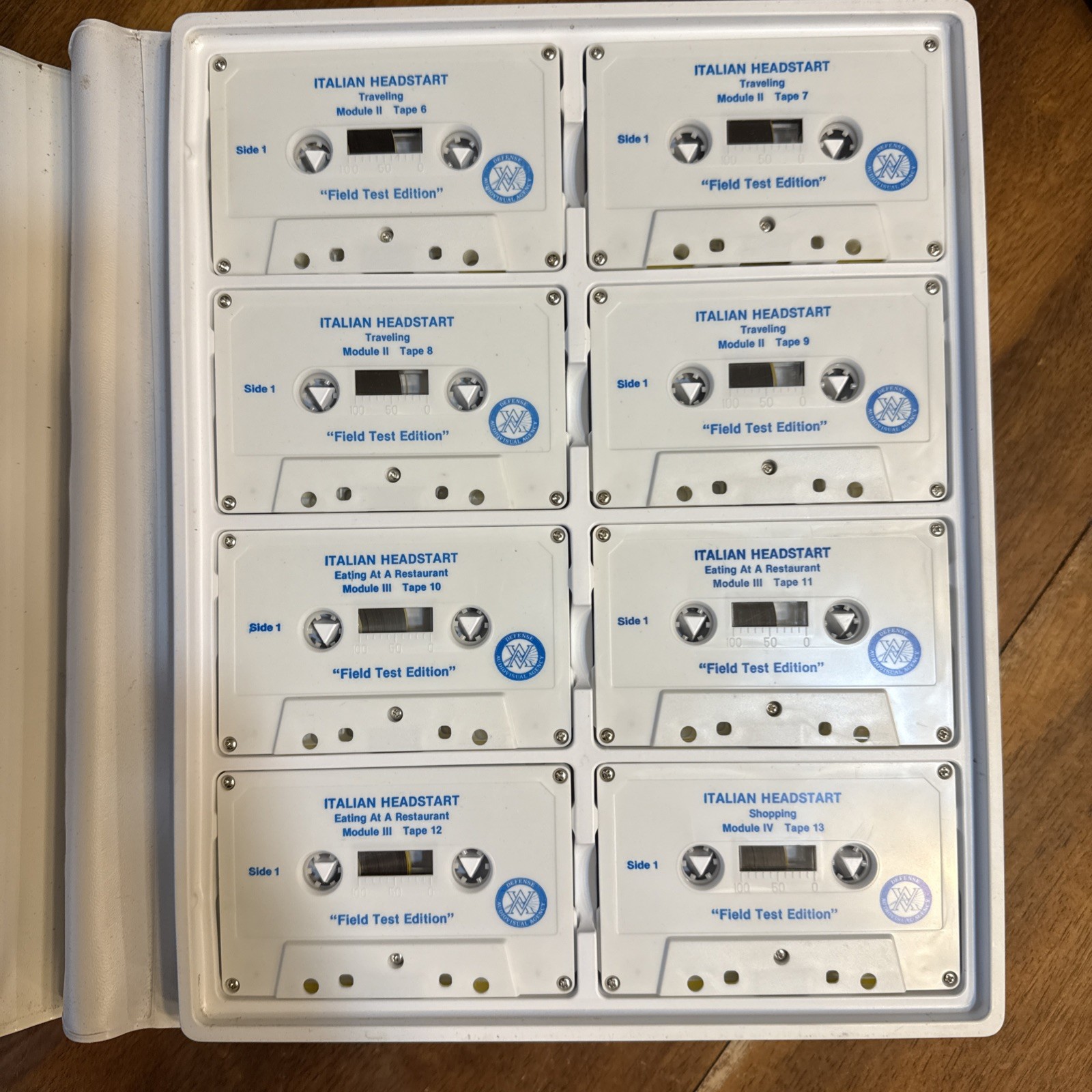 Italian Headstart Defense Language Foreign Audio Cassettes Field Test Edition