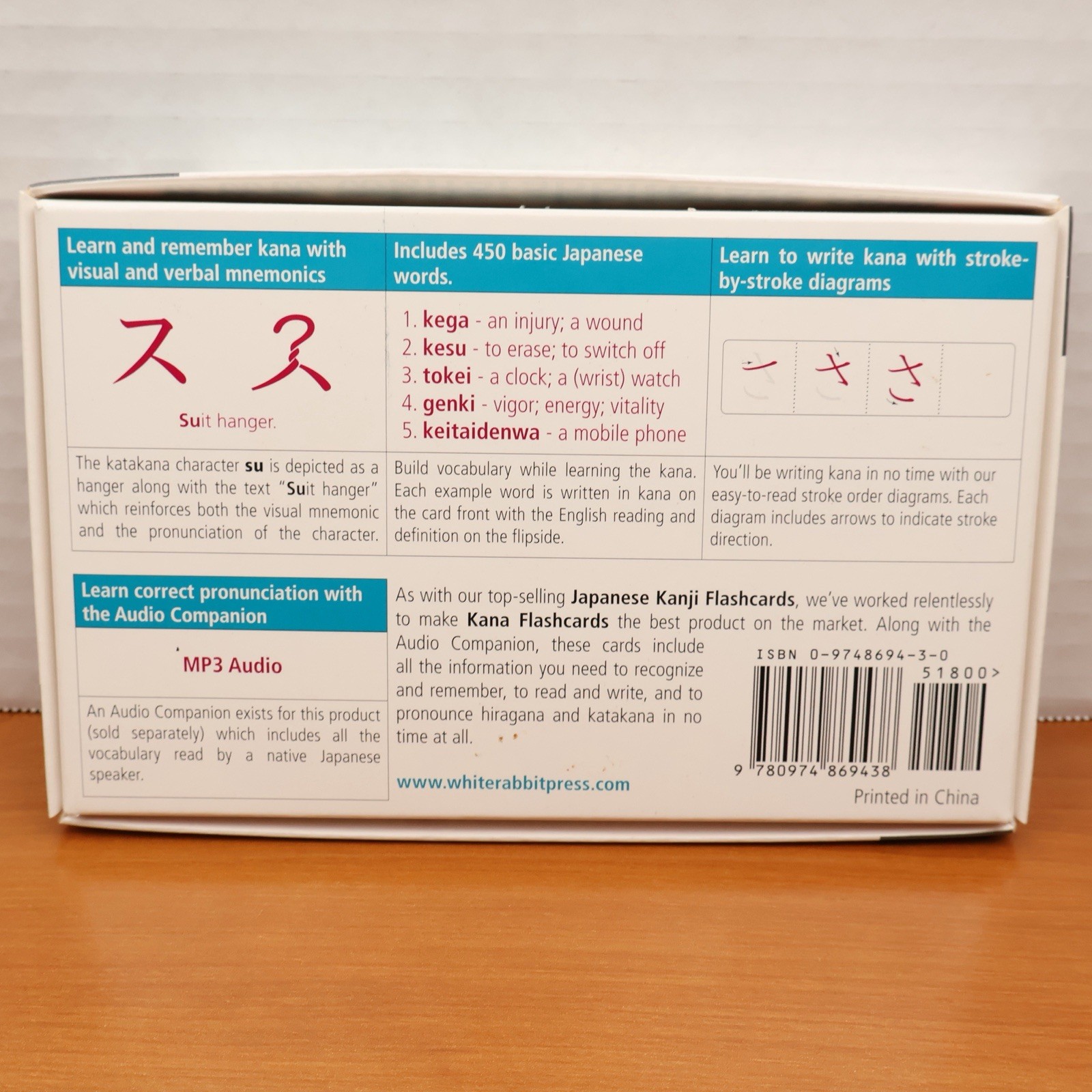 White Rabbit Press Kana Flashcards : Learn and Remember Kana