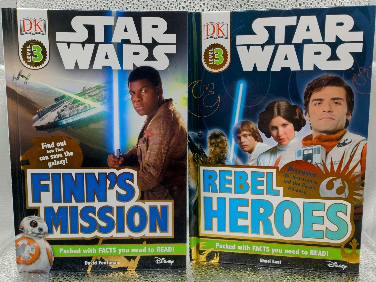 Star Wars Rebel Heroes& Finn’s Mission Two Book Bundle Level 3 Readers By DK