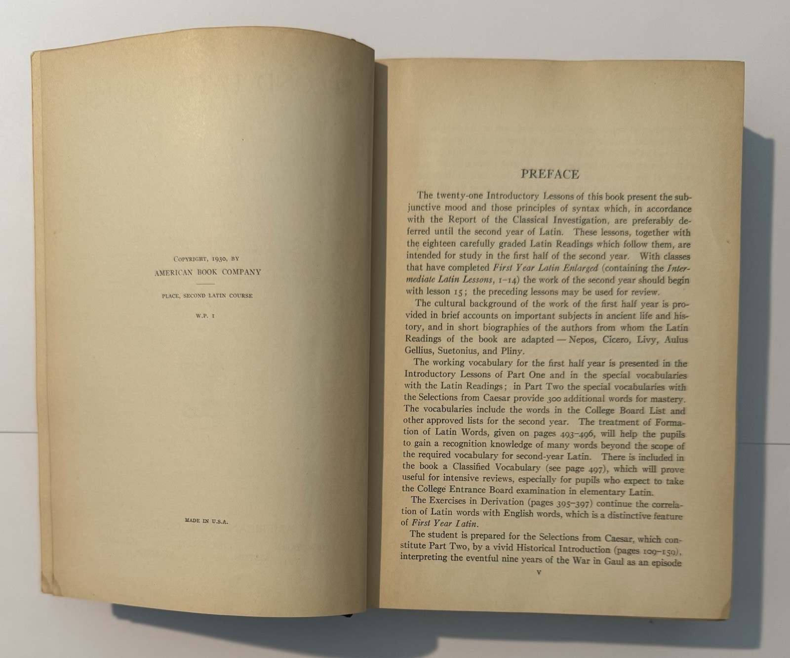 Second Latin Course Hardcover Book 1930