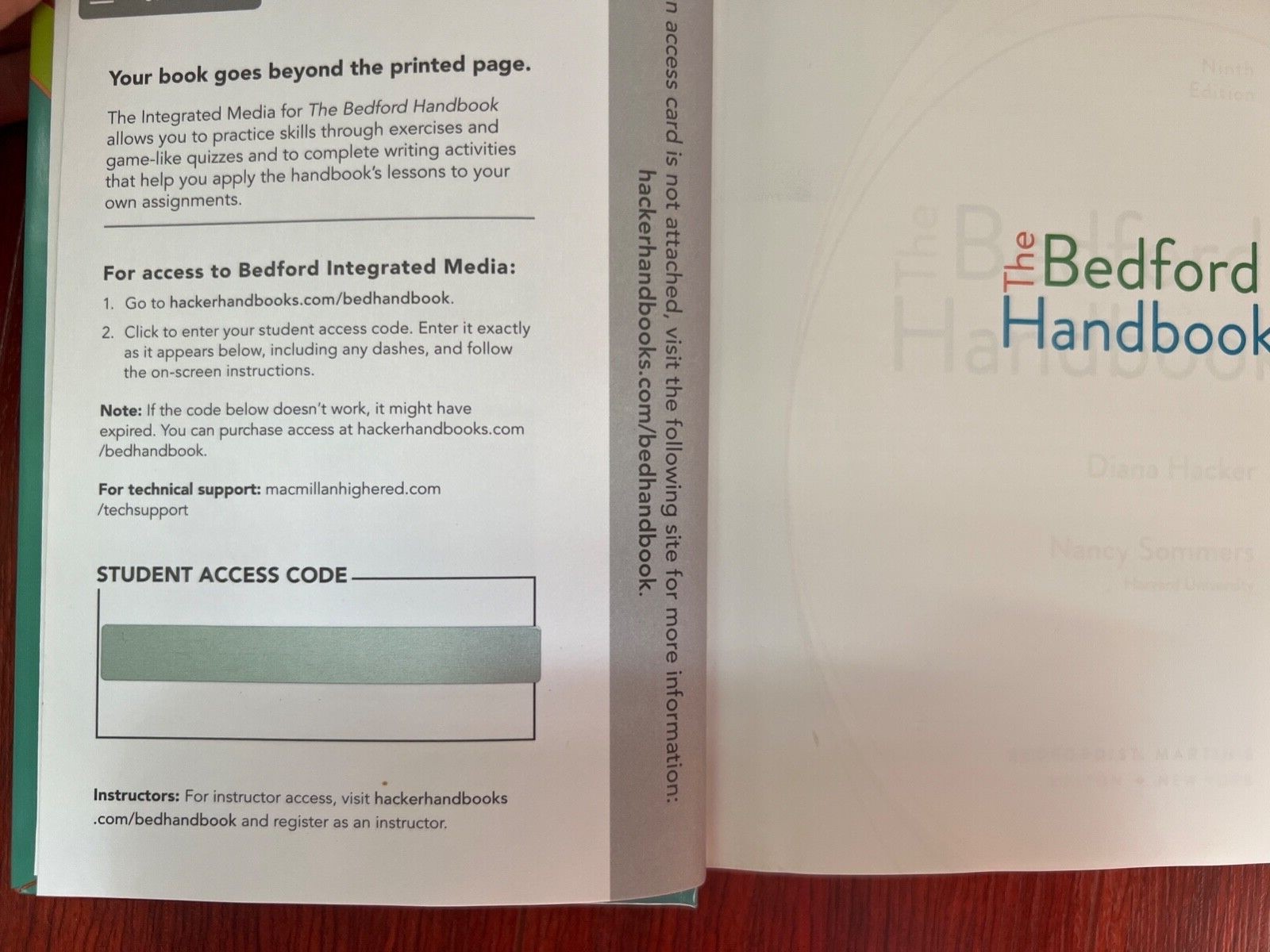 The Bedford Handbook by Nancy Sommers and Diana Hacker, 9th edition 