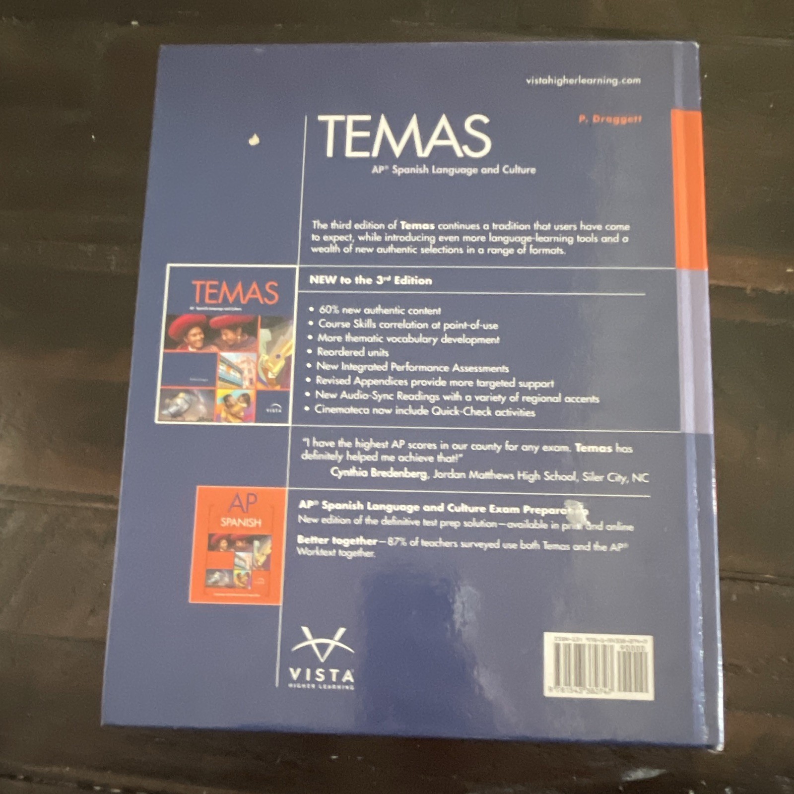 Vista Higher Learning TEMAS AP Spanish Language & Culture 3rd Ed (2024)
