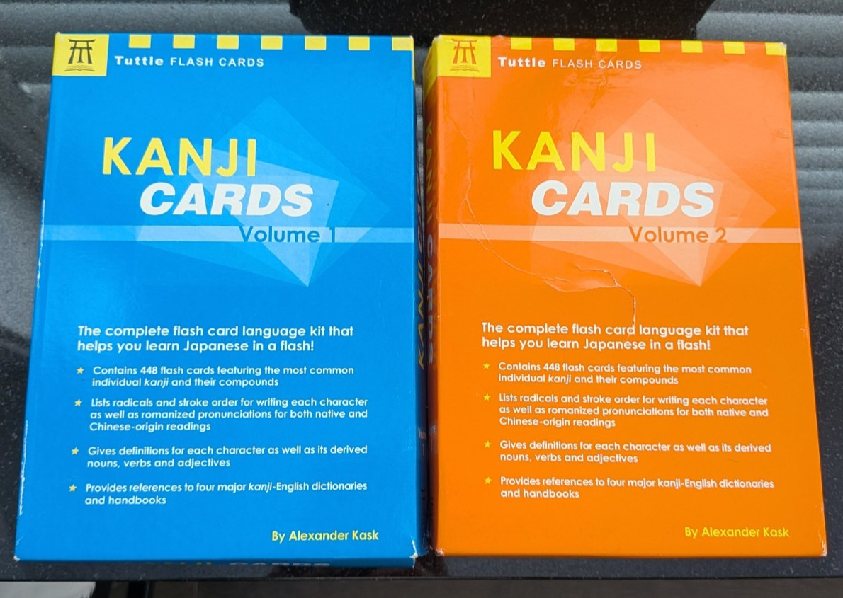 Tuttle Flash Cards Ser.: Japanese Kanji Cards Kits Volume 1 and 2