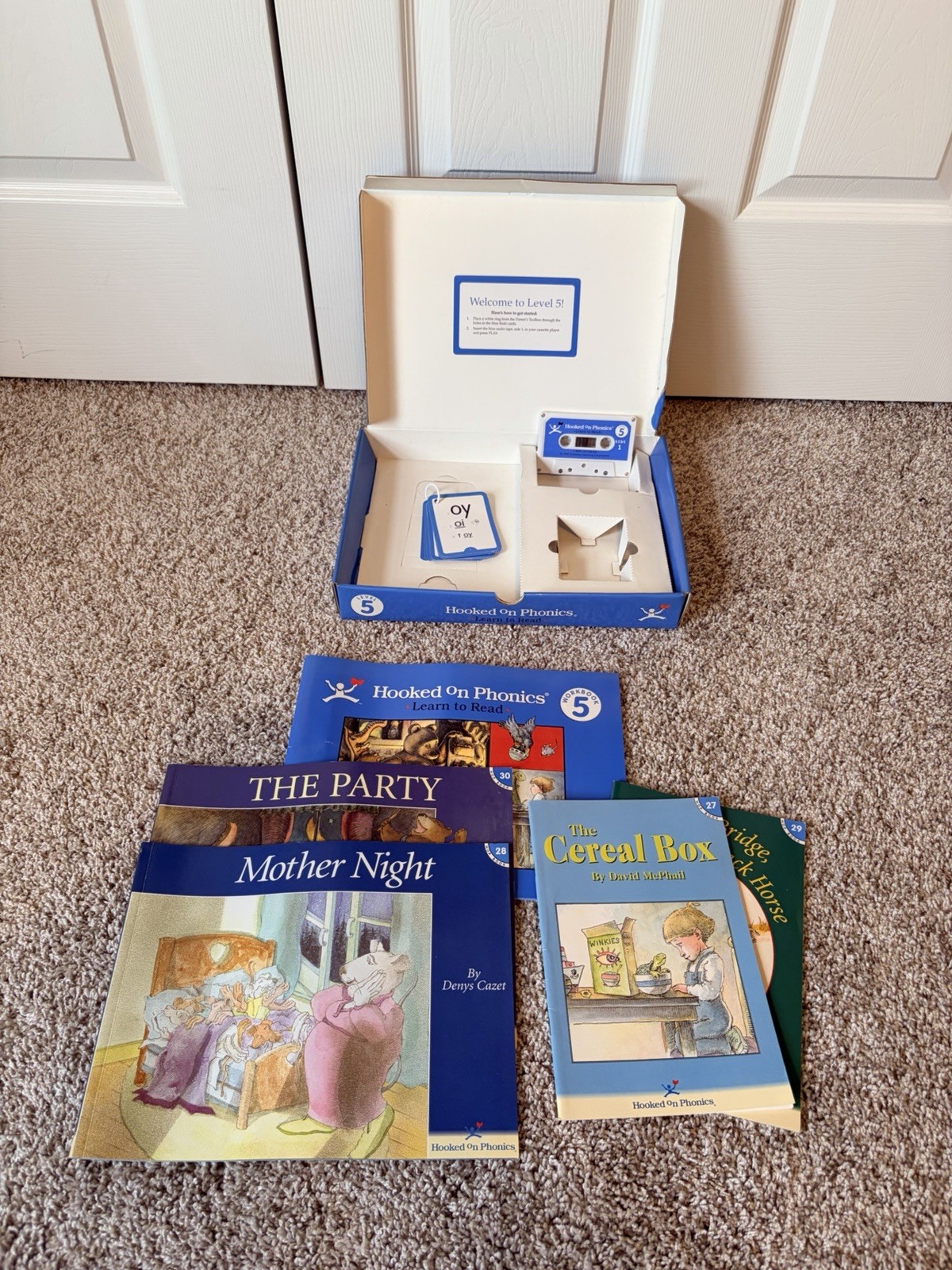 Hooked On Phonics COMPLETE SET Levels 1 – 5 Books Tapes Flashcards 1998