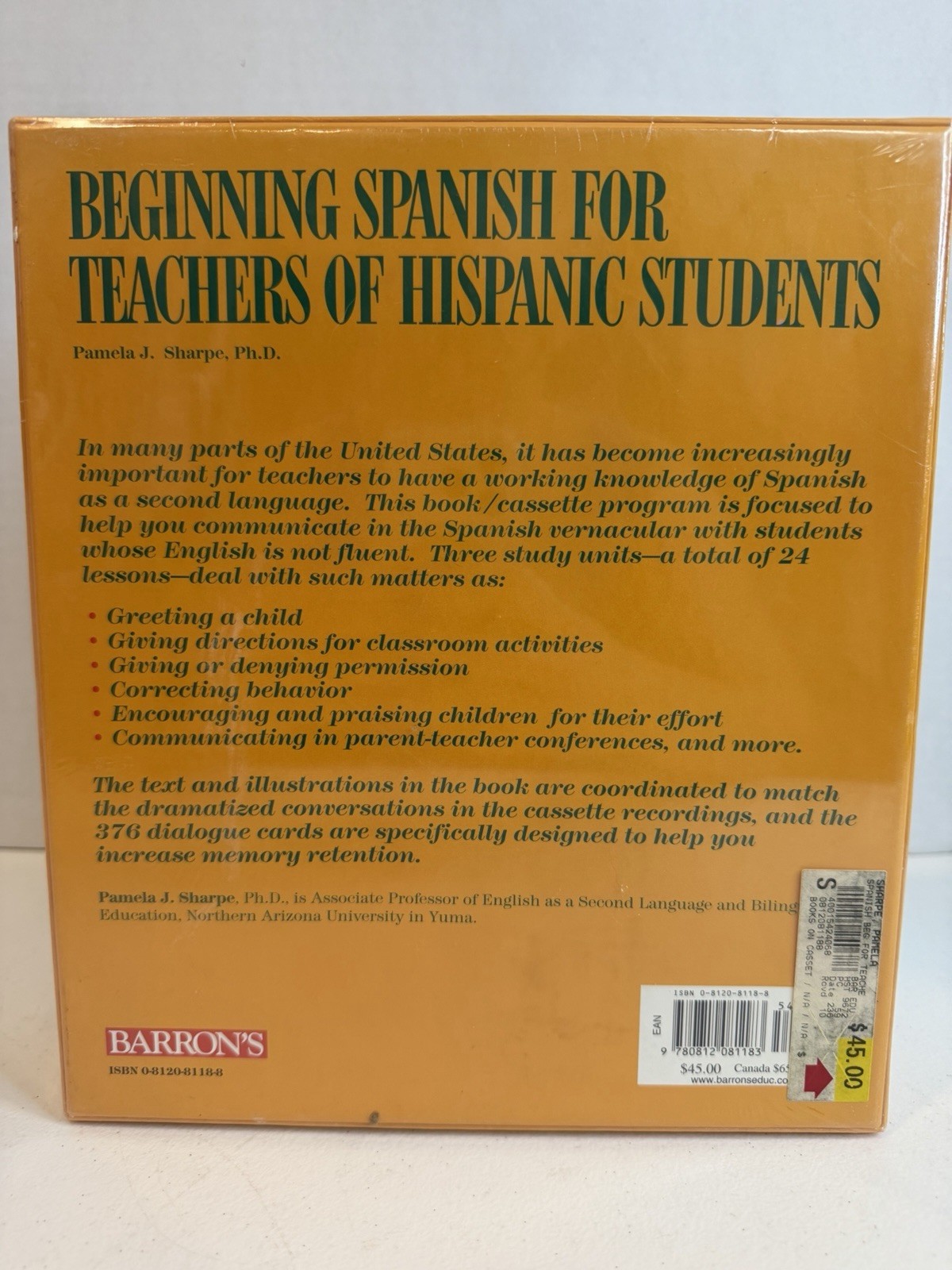 Barron’s Beginning Spanish For Teachers of Hispanic Students Teaching Kit New