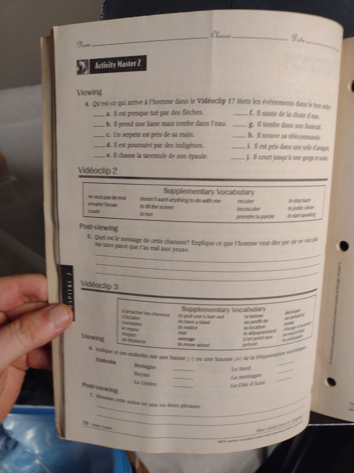 Allez, Viens! Holt French Level 3 Teacher’s Ed. + Text Bk + Chapter Teach 1-3 +!