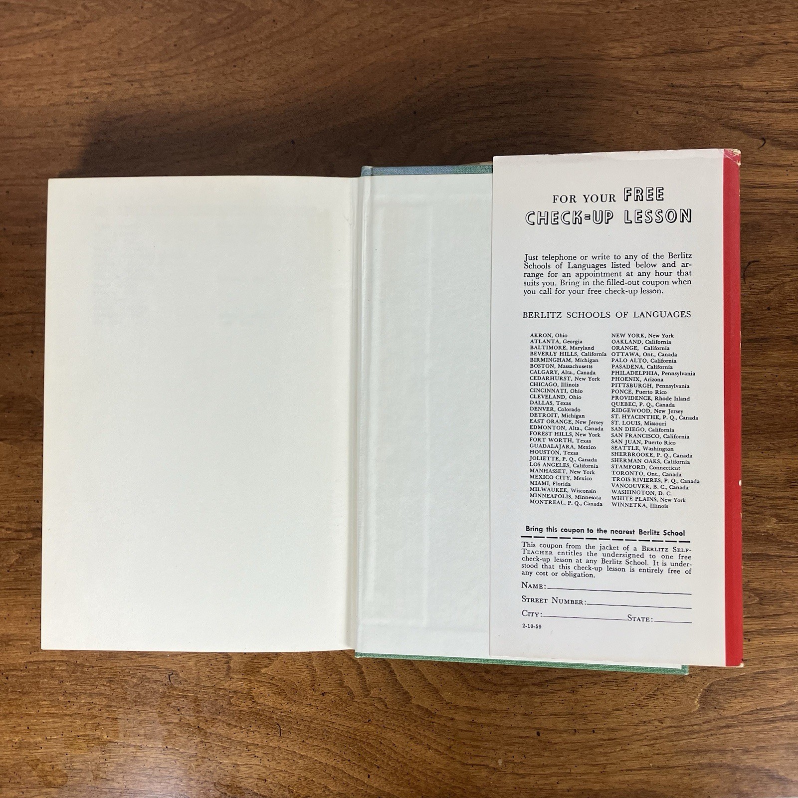 1953 Berlitz Self-Teacher Portuguese Hardcover Dust Jacket Language Course