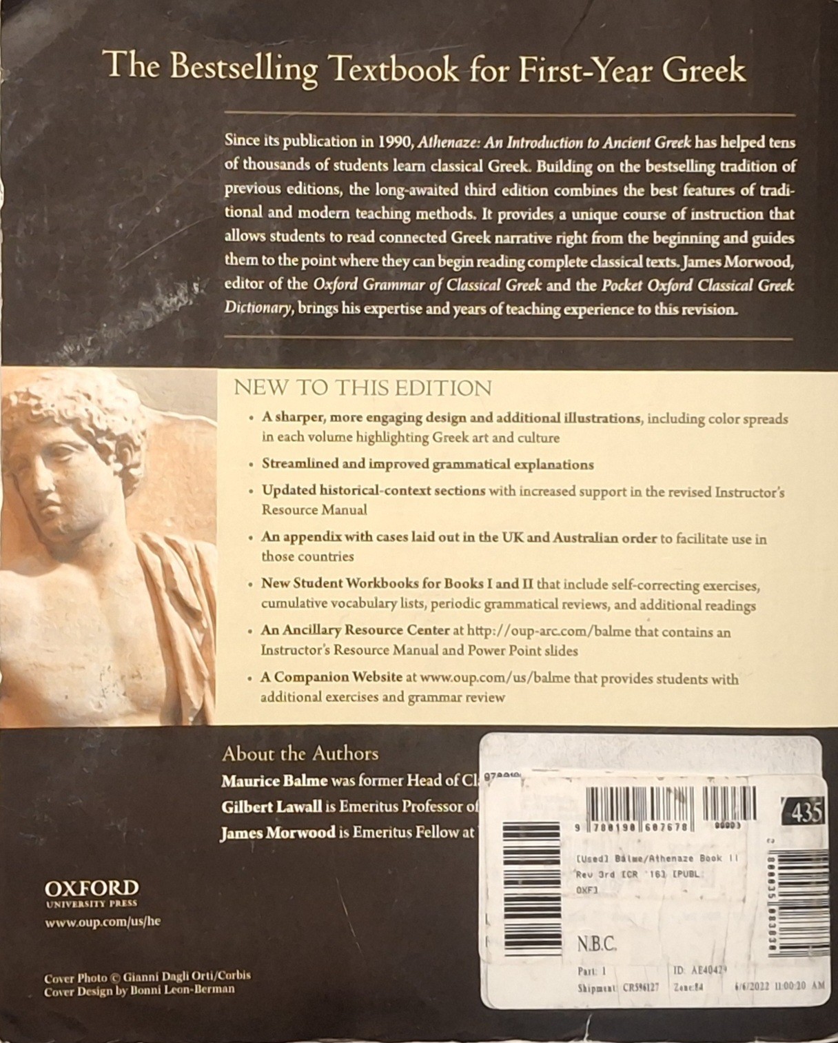 Athenaze, Book II: an Introduction to Ancient Greek by Gilbert Lawall,…