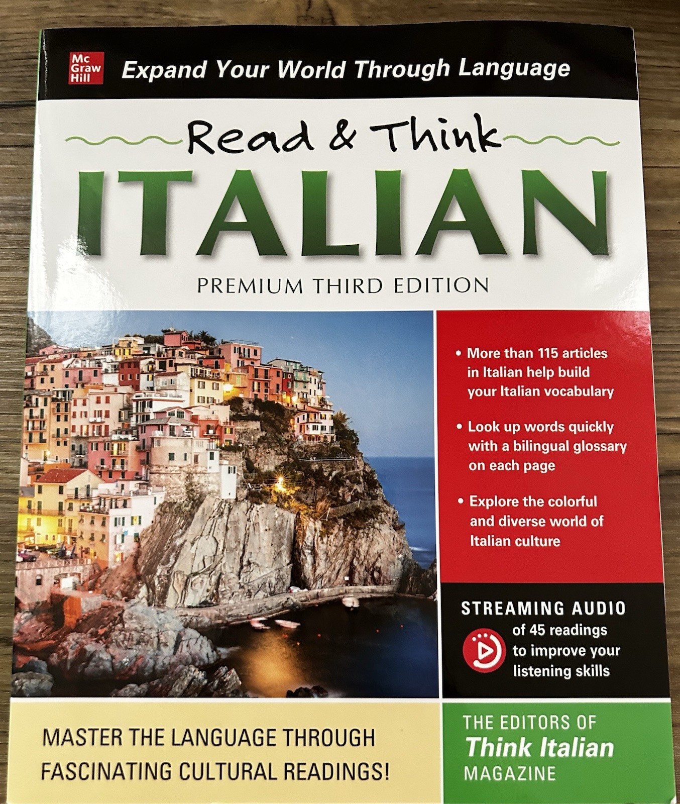 McGraw Hill Read & Think Italian Premium 3rd Ed 2017 Book Intermediate